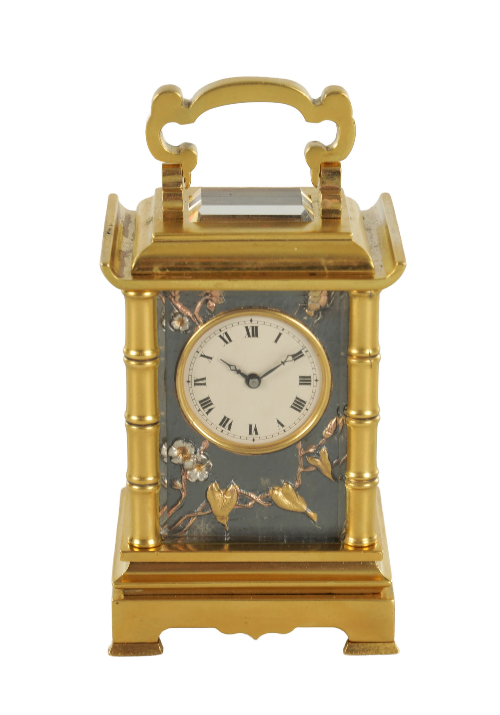 A LATE 19TH CENTURY FRENCH MINIATURE TIMEPIECE CARRIAGE CLOCK (1 of 7)