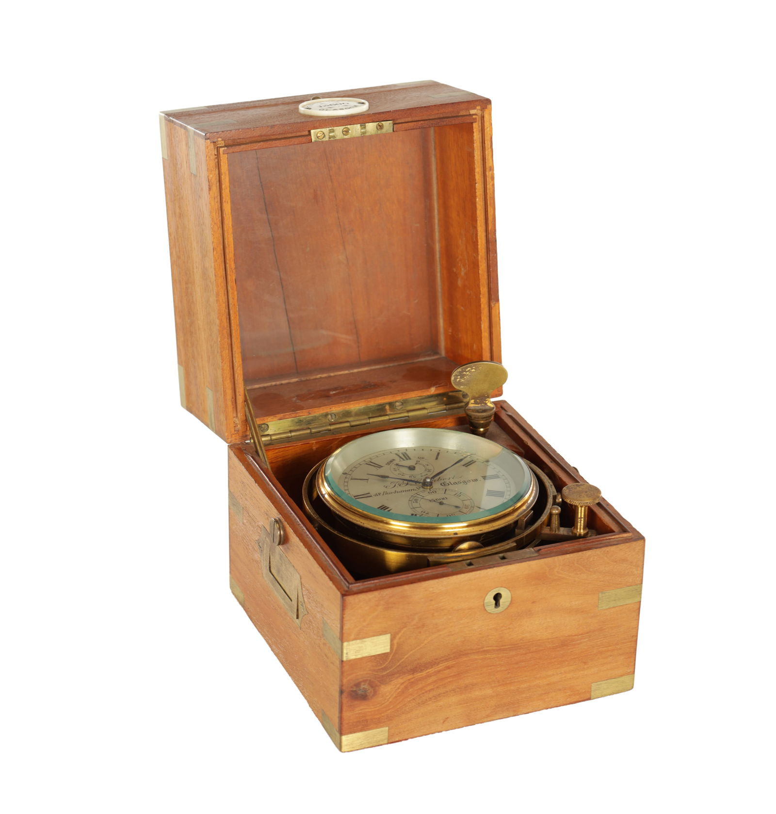 T.S. CUTHBERT, GLASGOW. A LATE 19TH CENTURY MARINE CHRONOMETER (1 of 14)