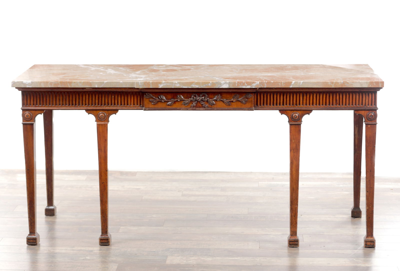 A GEORGE III MAHOGANY BREAKFRONT SERVING TABLE (1 of 3)