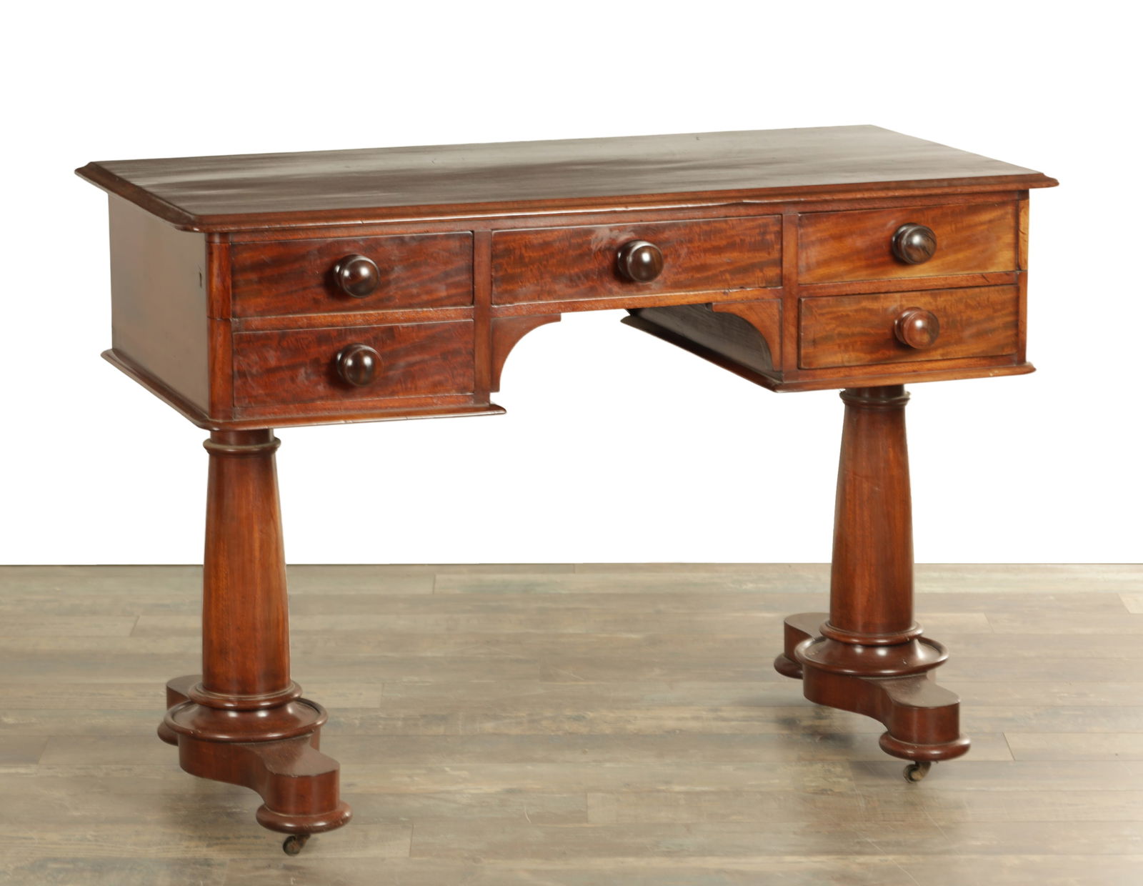A 19TH CENTURY MAHOGANY DESK (1 of 12)