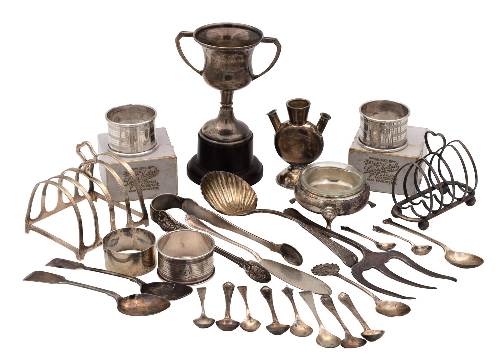 A COLLECTION OF 20TH CENTURY SILVER ITEMS (1 of 16)