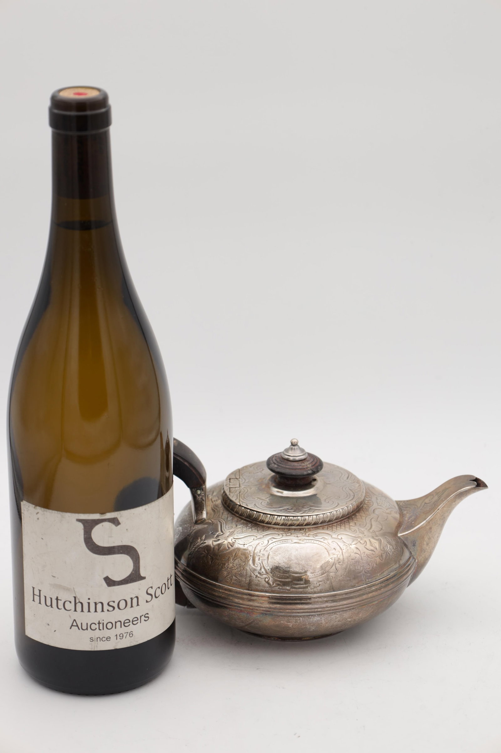 A REGENCY SILVER COFFEE POT - 4