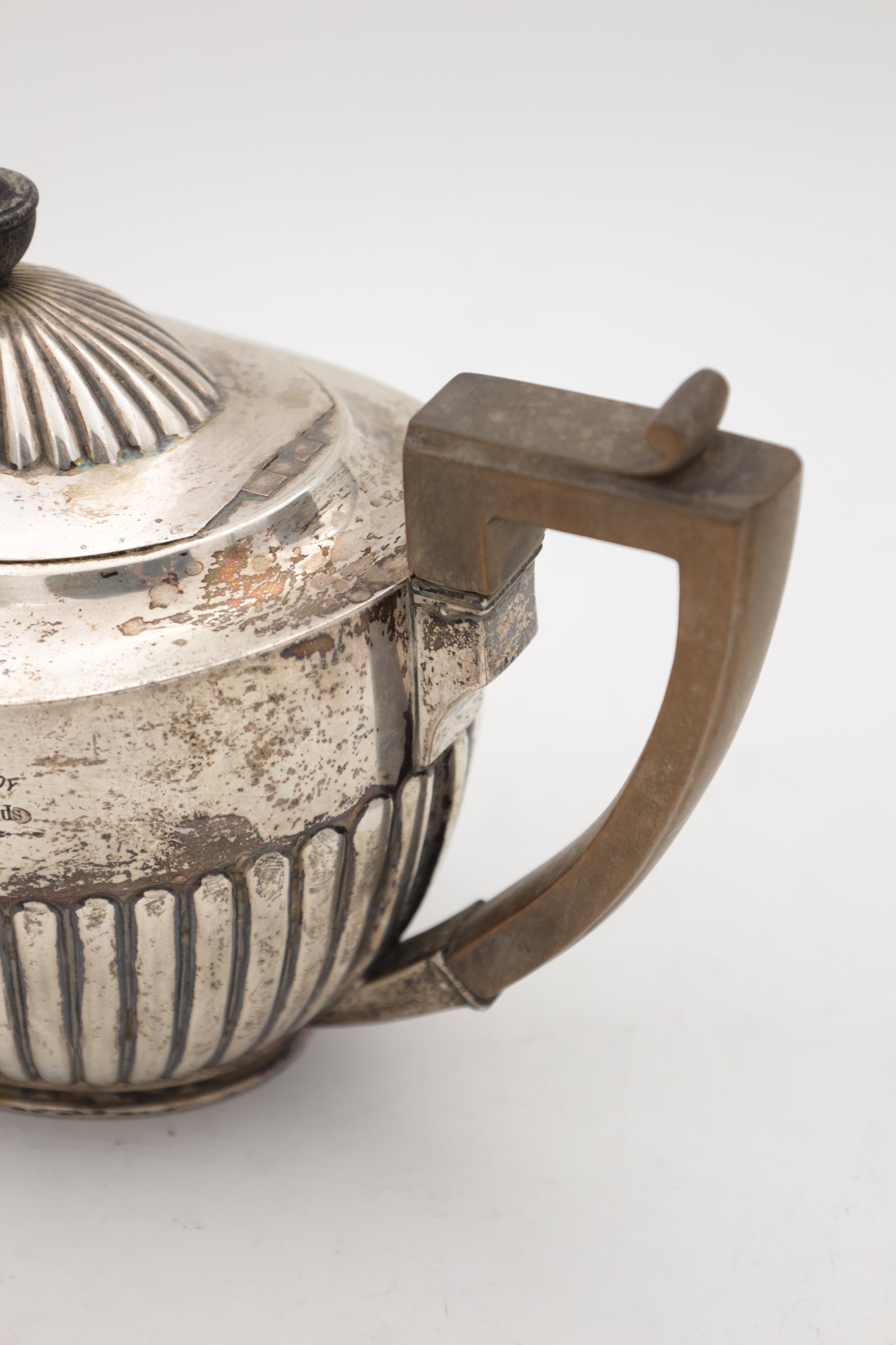 A REGENCY SILVER TEAPOT - 4