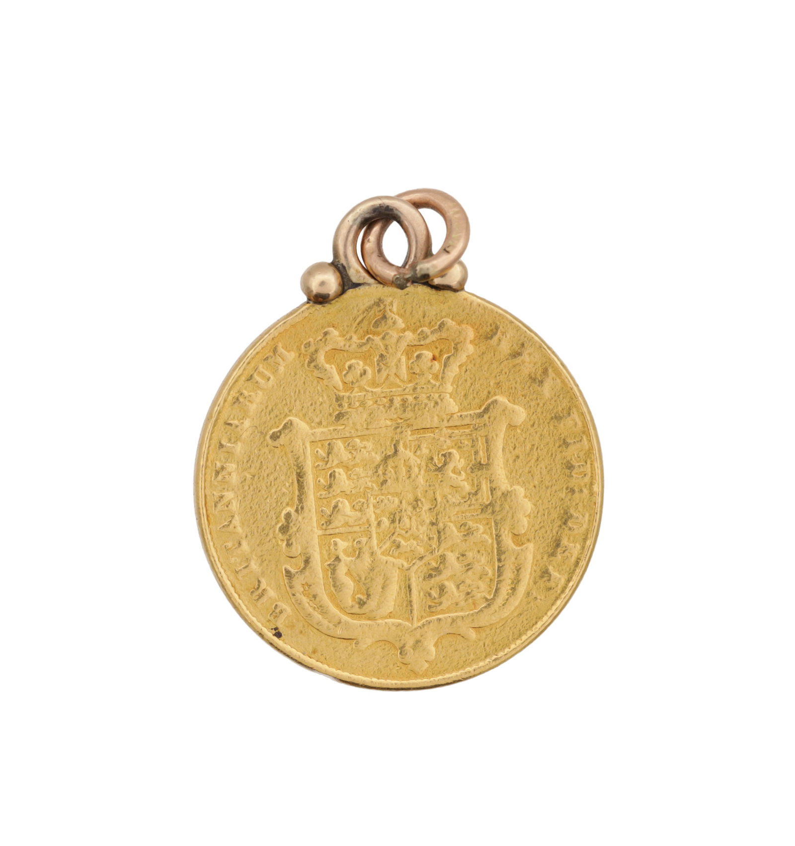 A GEORGE IV 1829 GOLD SOVEREIGN PENDANT: A GEORGE IV 1829 GOLD SOVEREIGN PENDANT with a 9ct gold suspension loop. Total weight app. 8.2g. (Diameter 21mm)