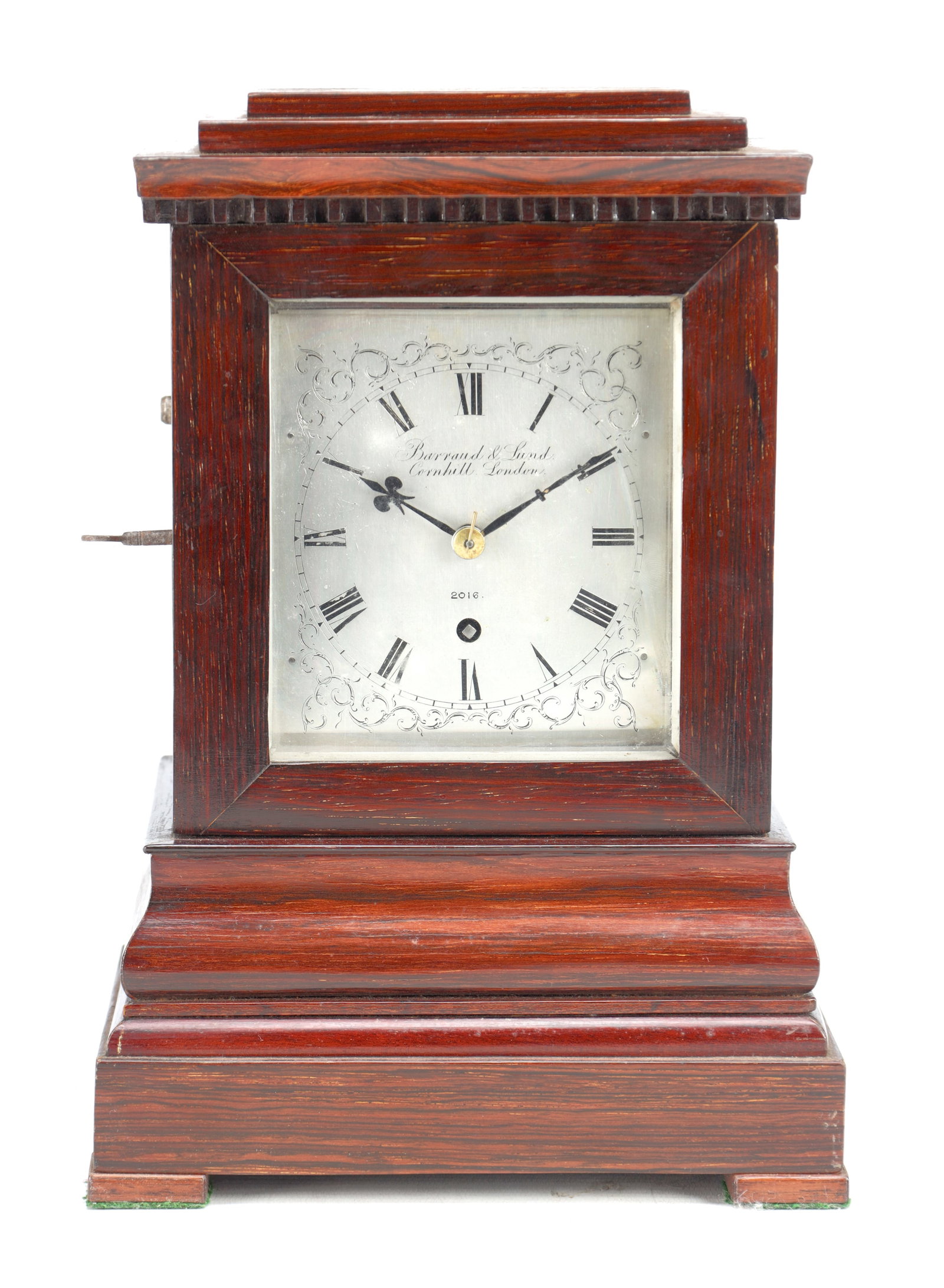BARRAUD & LUND A 19TH CENTURY ENGLISH ROSEWOOD FUSEE MANTEL CLOCK (1 of 4)