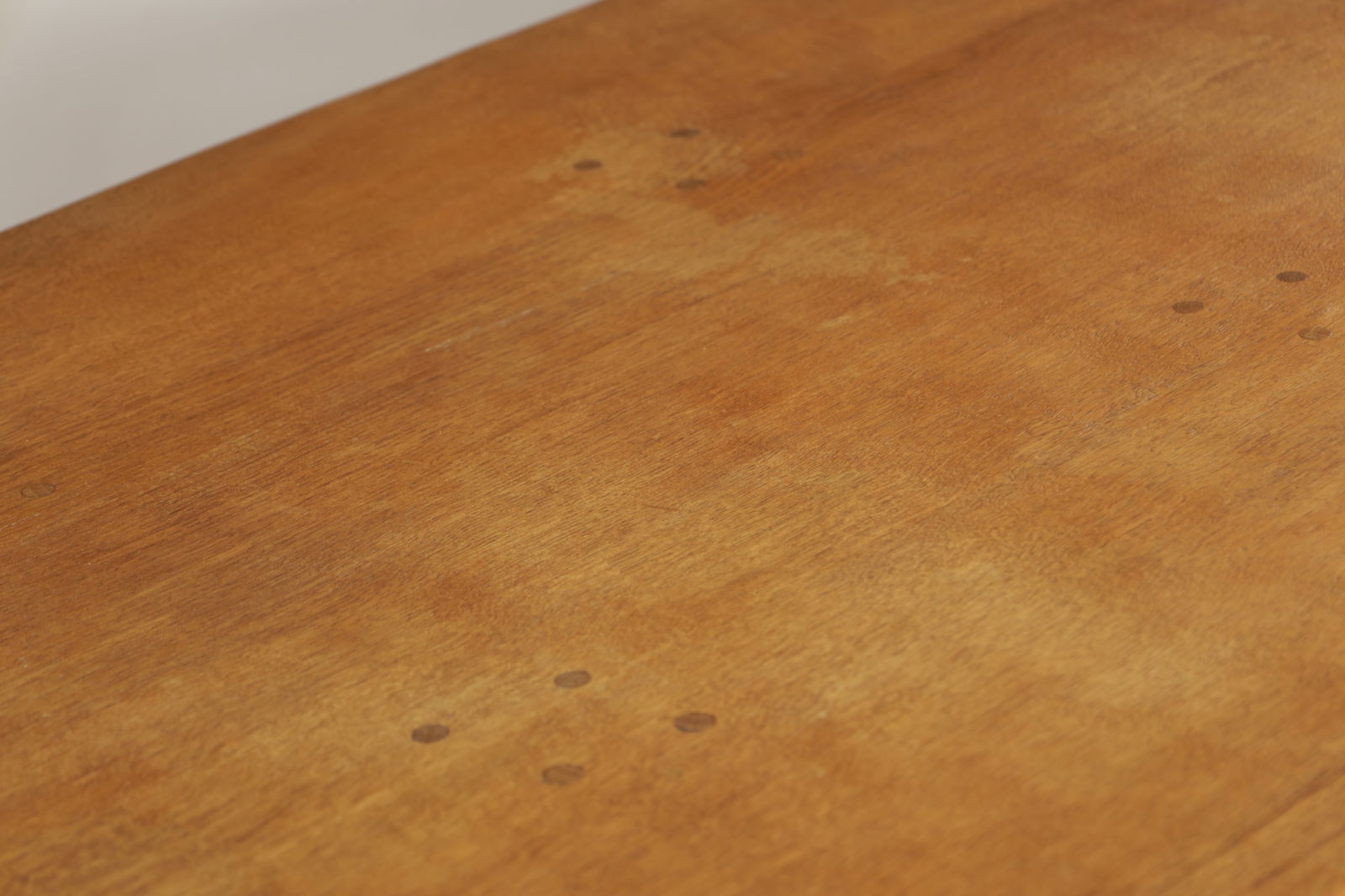 ROBERT 'MOUSEMAN' THOMPSON AN ENGLISH OAK REFECTORY TABLE WITH DOWELLED PLANK TOP AND TRESTLE END - 3