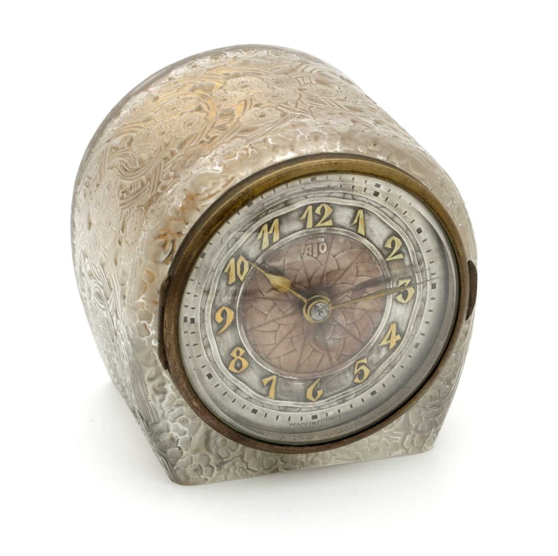 A 1920'S RENE LALIQUE 'EGLANTINE' MANTEL CLOCK - 2