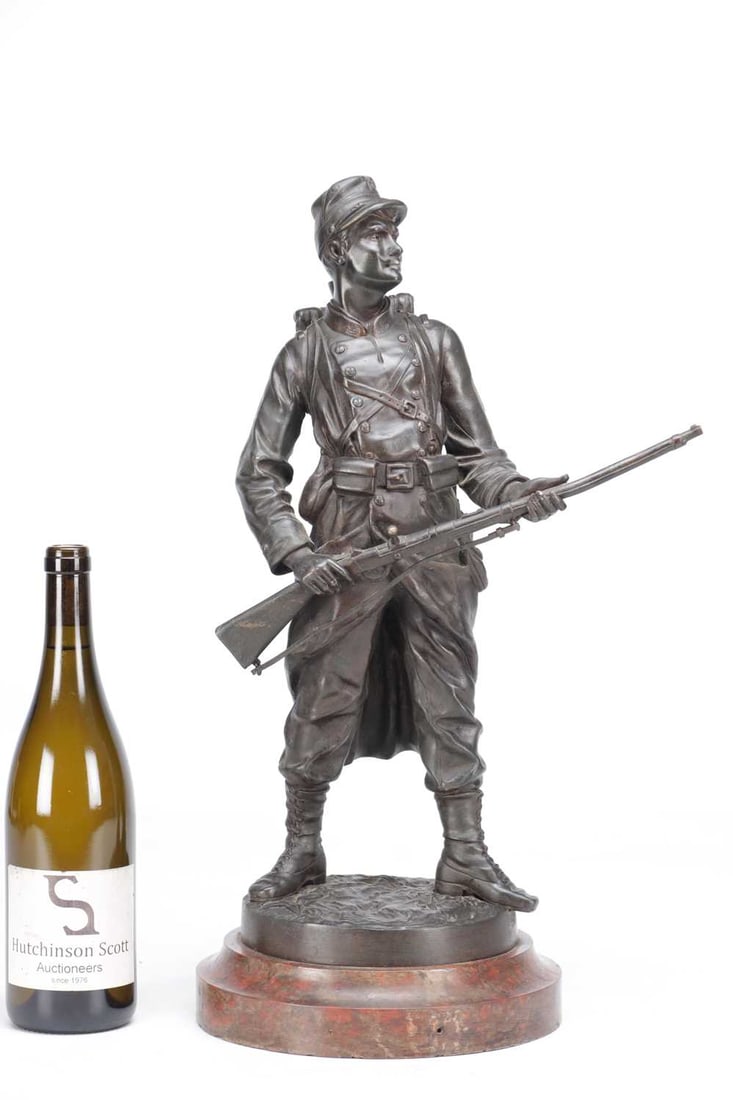 EMILE GUILLEMIN (FRENCH, 1841-1907) A PATINATED BRONZE FIGURE OF A SOLDIER - 2