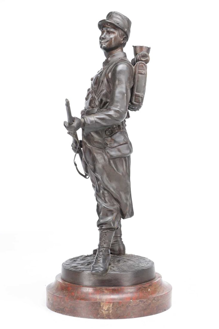 EMILE GUILLEMIN (FRENCH, 1841-1907) A PATINATED BRONZE FIGURE OF A SOLDIER - 5