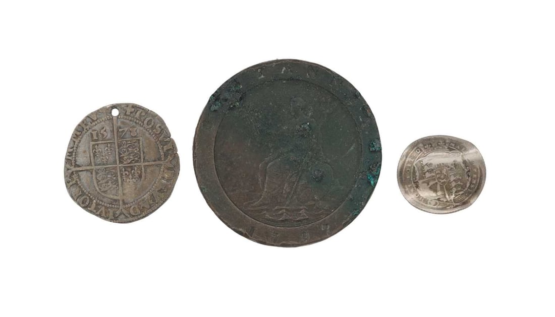 A COLLECTION OF THREE BRITISH COINS - 2