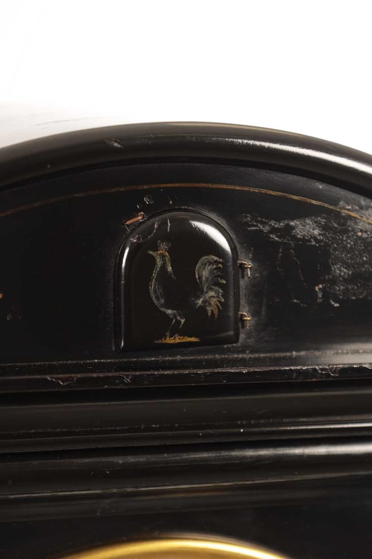 ATT. JOHANN BAPTIST BEHA. A 19TH CENTURY BLACK FOREST EBONISED CUCKOO MANTEL CLOCK - 3