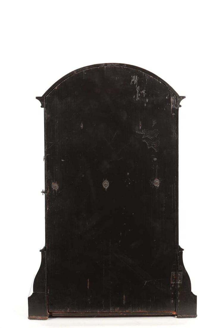 ATT. JOHANN BAPTIST BEHA. A 19TH CENTURY BLACK FOREST EBONISED CUCKOO MANTEL CLOCK - 8
