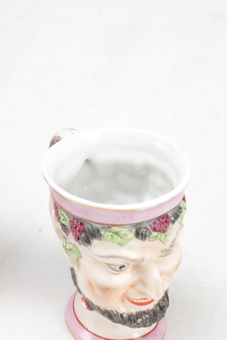 TWO EARLY 19TH CENTURY ENGLISH POTTERY BACCHUS HEAD JUGS - 4