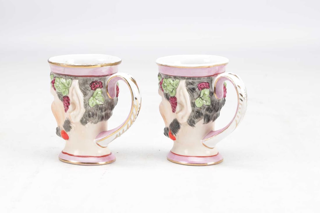 TWO EARLY 19TH CENTURY ENGLISH POTTERY BACCHUS HEAD JUGS - 6