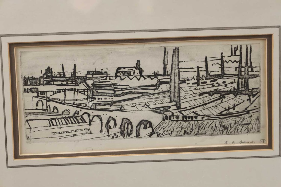 E. G. DUNN AN AQUATINT 1958 - 2
