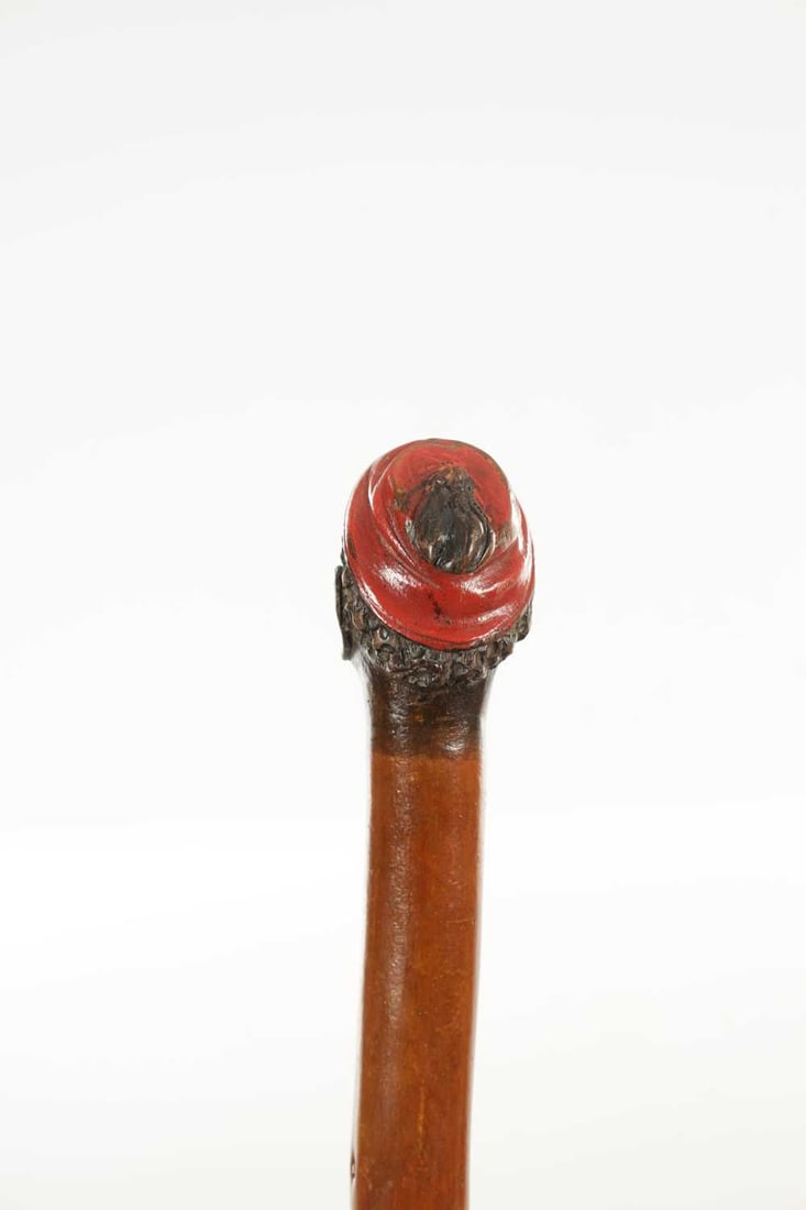 A 19TH CENTURY FOLK ART WALKING CANE - 2