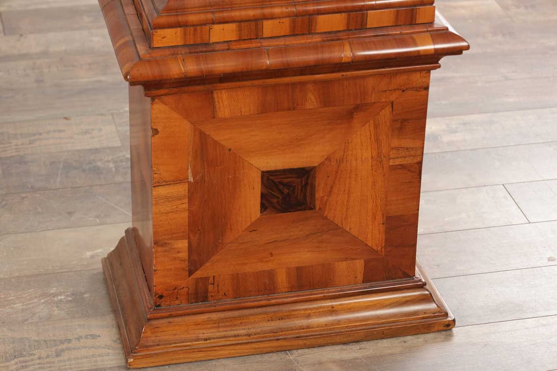JOHAN MICHAEL DERMER, OCHSENHAUSEN AN 18TH CENTURY GERMAN WALNUT YEAR-GOING REGULATOR LONGCASE CLOCK - 2