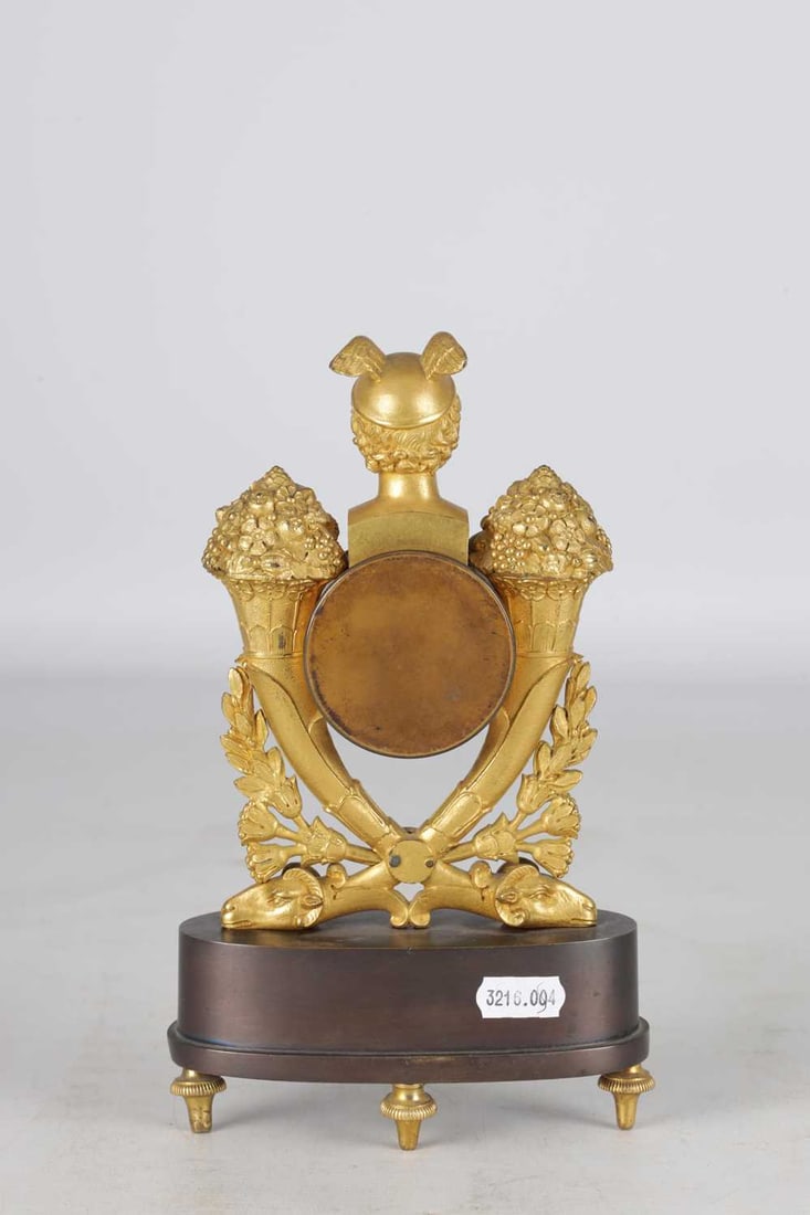 ROSE ET SON, LONDON. AN EARLY 19TH CENTURY BRONZE AND ORMOLU MANTEL CLOCK - 6