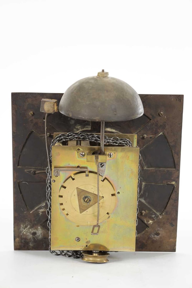 JOHN SMITH, WINCHCOMB. AN 18TH CENTURY ENGLISH BRASS LONGCASE CLOCK MOVEMENT - 7
