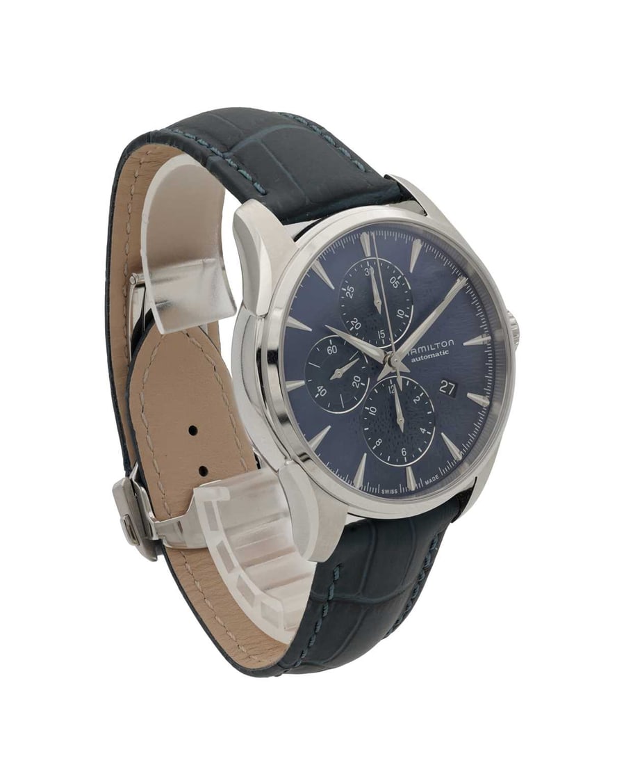 A GENTLEMAN'S STAINLESS STEEL HAMILTON JAZZMASTER CHRONOGRAPH AUTOMATIC WRIST WATCH - 2
