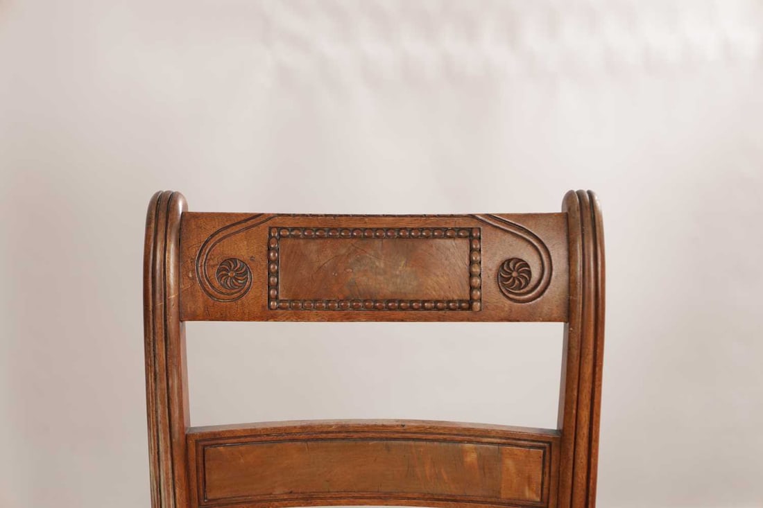 A PAIR OF REGENCY STYLE MAHOGANY SIDE CHAIRS - 3