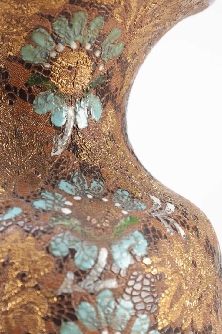 A PAIR OF EARLY 20TH CENTURY ROYAL DOULTON SLATERS STONEWARE VASES - 3