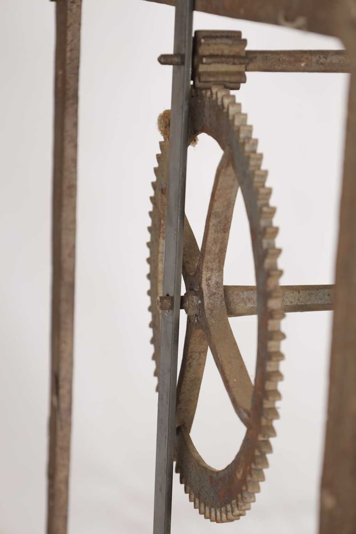 A LARGE 18TH CENTURY STRIKING TURRET CLOCK - 7