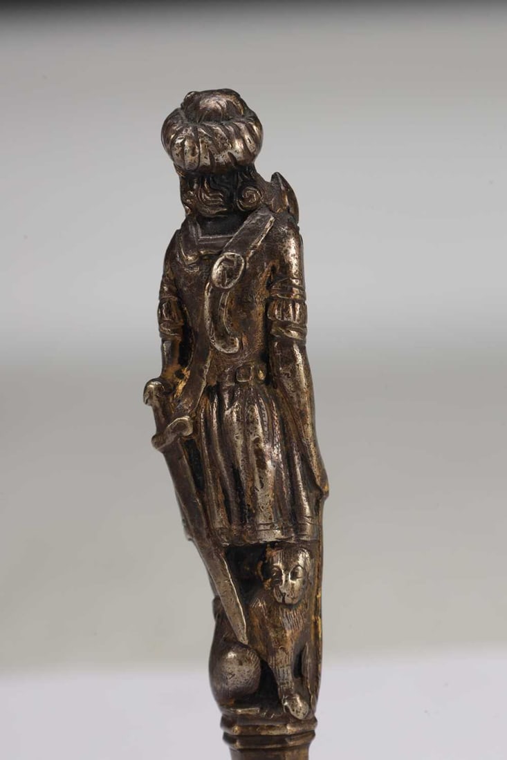 AN 18TH/19TH CENTURY GRAND TOUR BRONZE FIGURE OF A SOLDIER ON A LAPIS LAZULI BASE - 7
