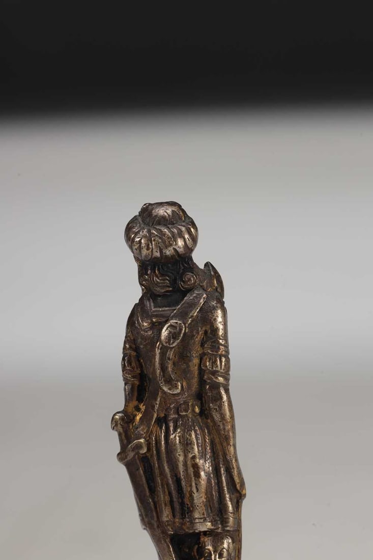 AN 18TH/19TH CENTURY GRAND TOUR BRONZE FIGURE OF A SOLDIER ON A LAPIS LAZULI BASE - 8