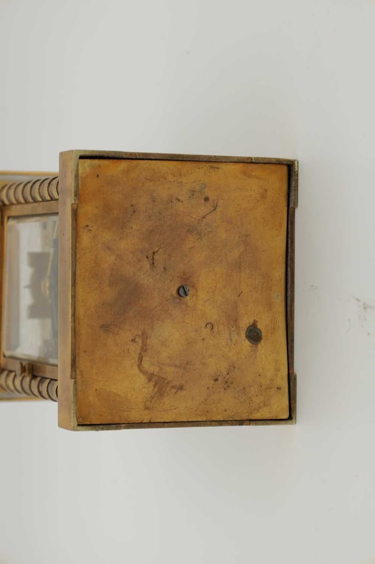 A LATE 19TH CENTURY FRENCH BRASS REPEATING CARRIAGE CLOCK - 10
