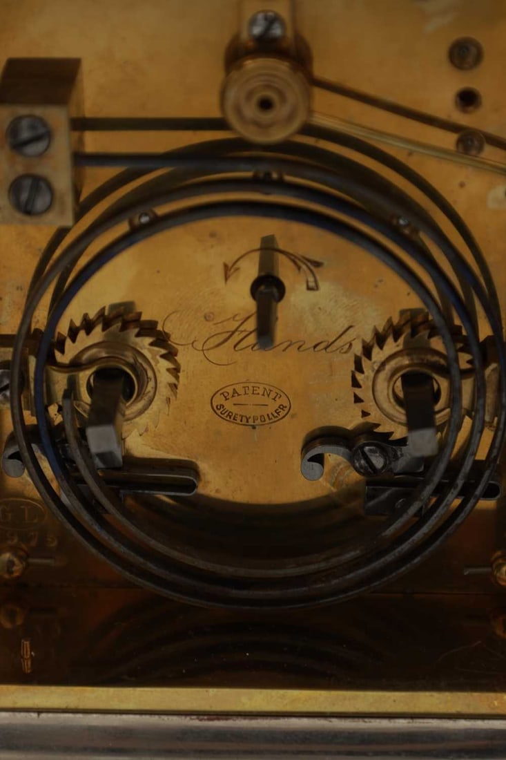 A LATE 19TH CENTURY FRENCH BRASS REPEATING CARRIAGE CLOCK - 9