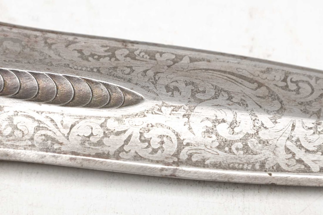 A MID 19TH CENTURY FRENCH GILT BRONZE HILTED RITUAL DAGGER - 6