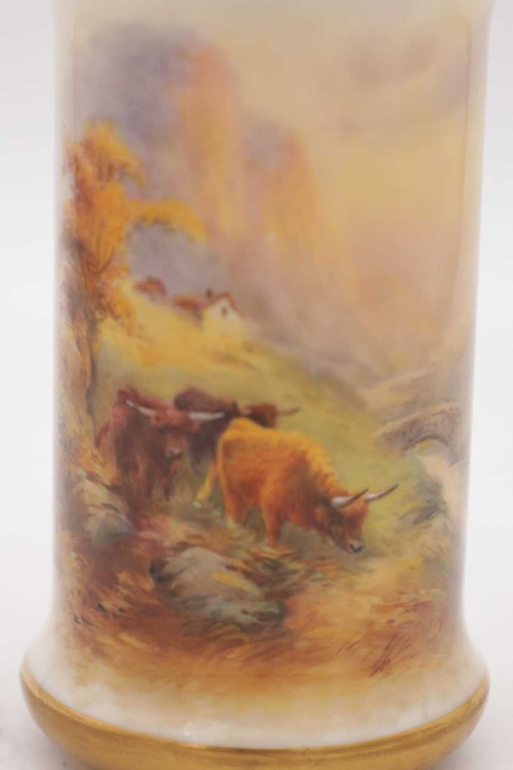 STINTON A ROYAL WORCESTER PORCELAIN VASE - 2