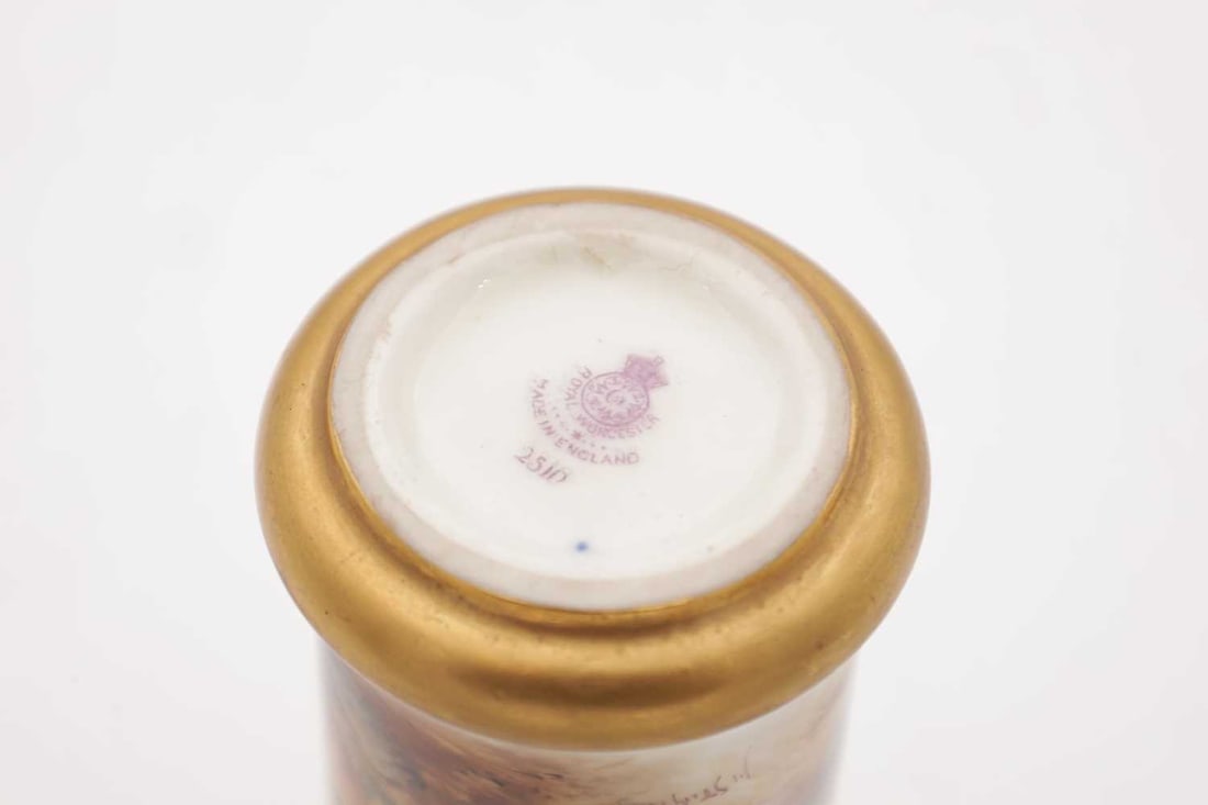 STINTON A ROYAL WORCESTER PORCELAIN VASE - 7