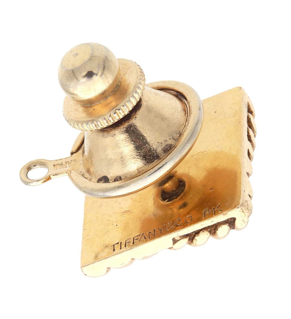 A 14CT GOLD AND RUBY TIFFANY & CO. TIE TACK - 2