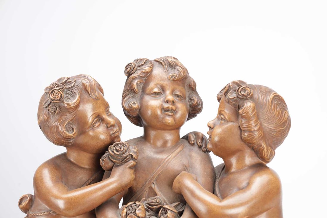 A 19TH CENTURY TERRACOTTA FIGURE GROUP - 2