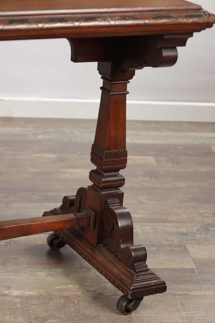 A LATE 19TH CENTURY WALNUT AESTHETIC PERIOD SIDE TABLE - 7