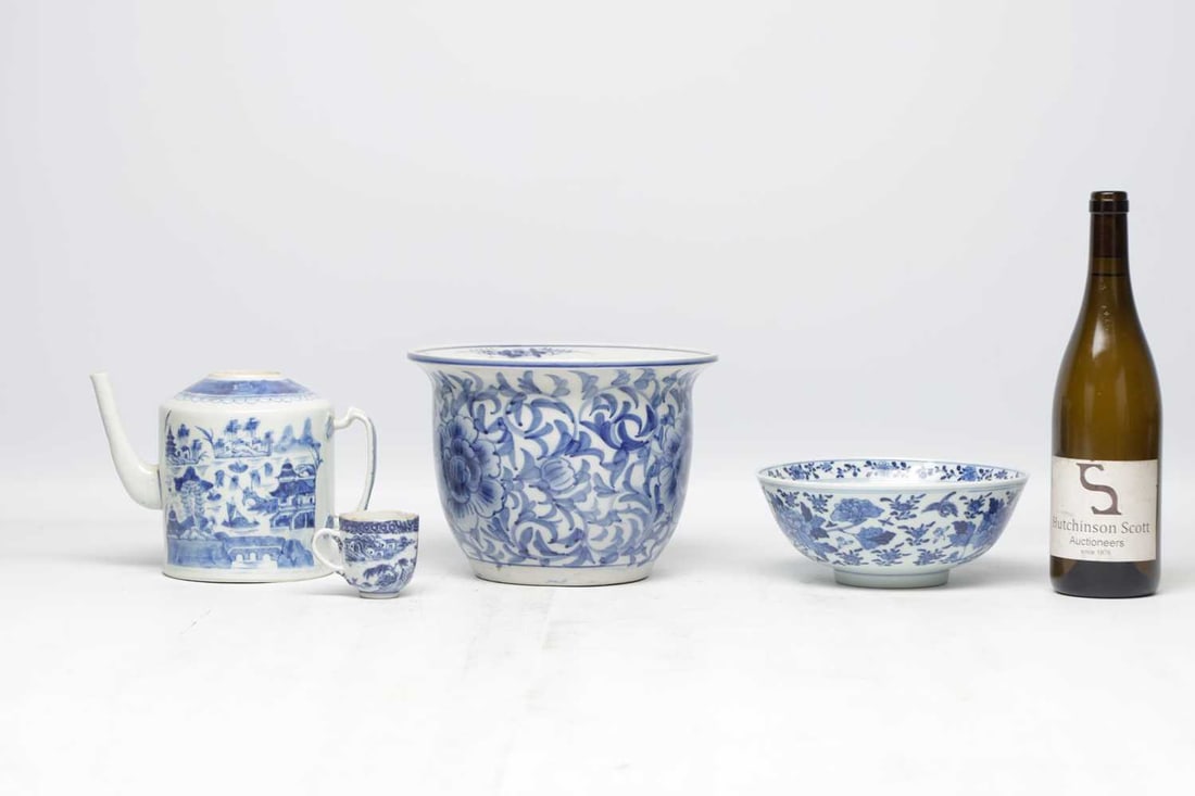 FOUR PIECES OF CHINESE BLUE AND WHITE PORCELAIN - 2