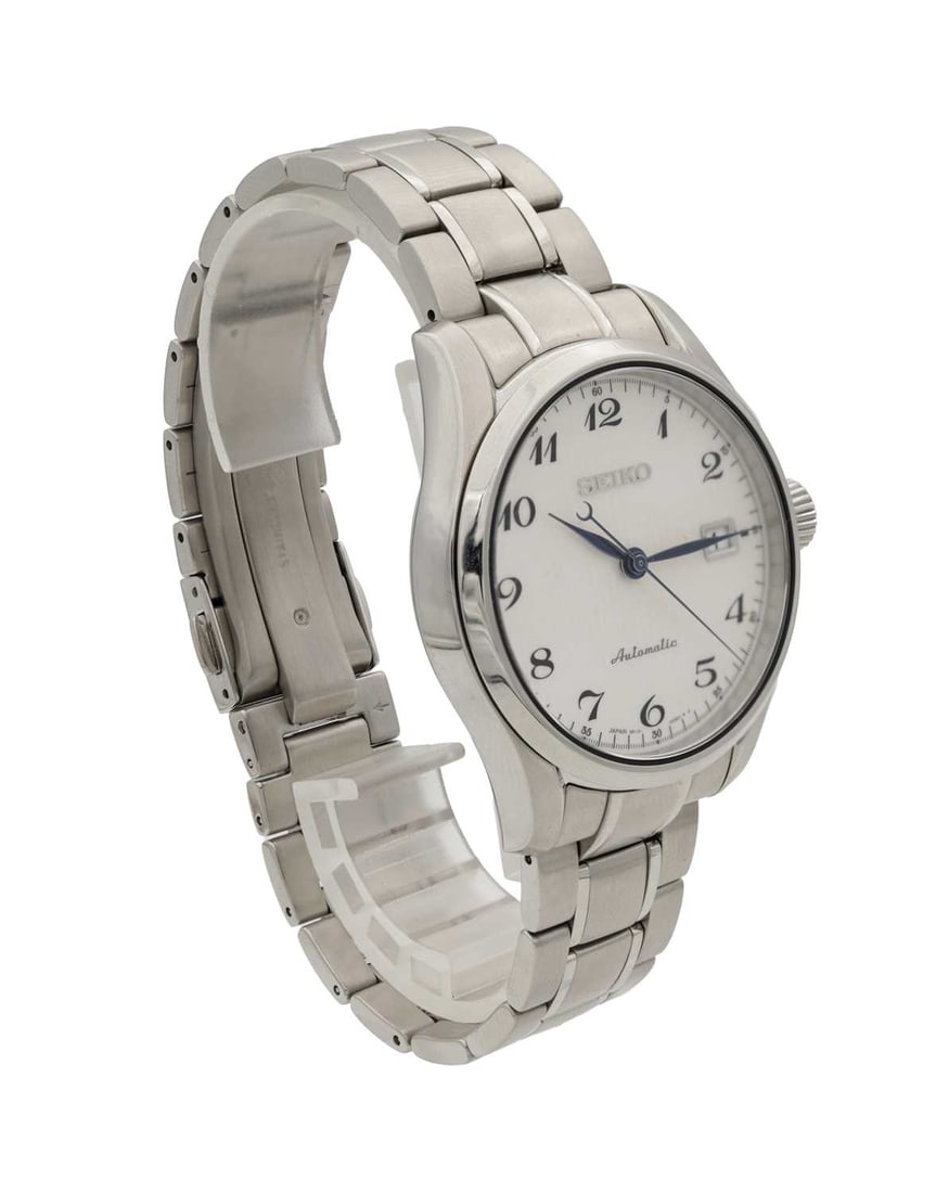 A GENTLEMAN'S STAINLESS STEEL SEIKO PRESAGE AUTOMATIC WRIST WATCH - 2