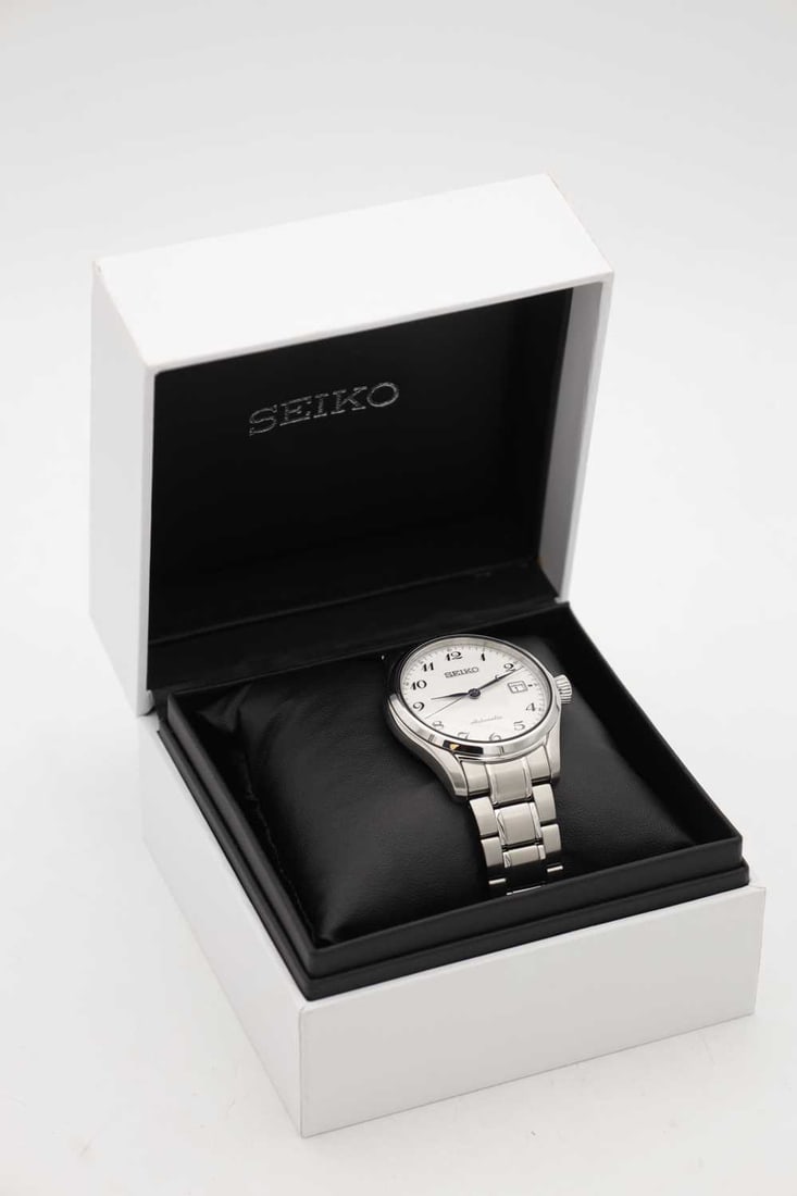 A GENTLEMAN'S STAINLESS STEEL SEIKO PRESAGE AUTOMATIC WRIST WATCH - 6