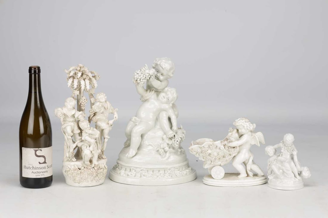FOUR LATE 19TH CENTURY CAPODIMONTE PORCELAIN FIGURE GROUPS - 2