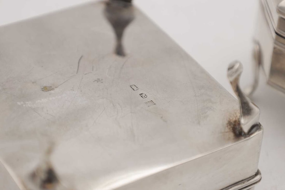 TWO SILVER TRINKET BOXES - 3