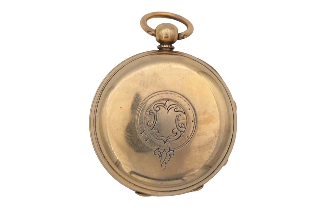 A RARE EARLY 19TH CENTURY ENGLISH SILVER GILT OPEN FACED POCKET WATCH OF LORD NELSON INTEREST - 5