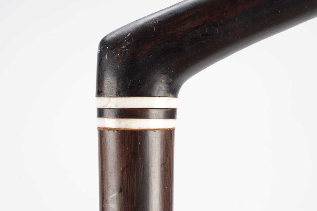 A 19TH/20TH CENTURY INDIAN HARDWOOD WALKING CANE WITH CARVED LION'S HEAD HANDLE - 4