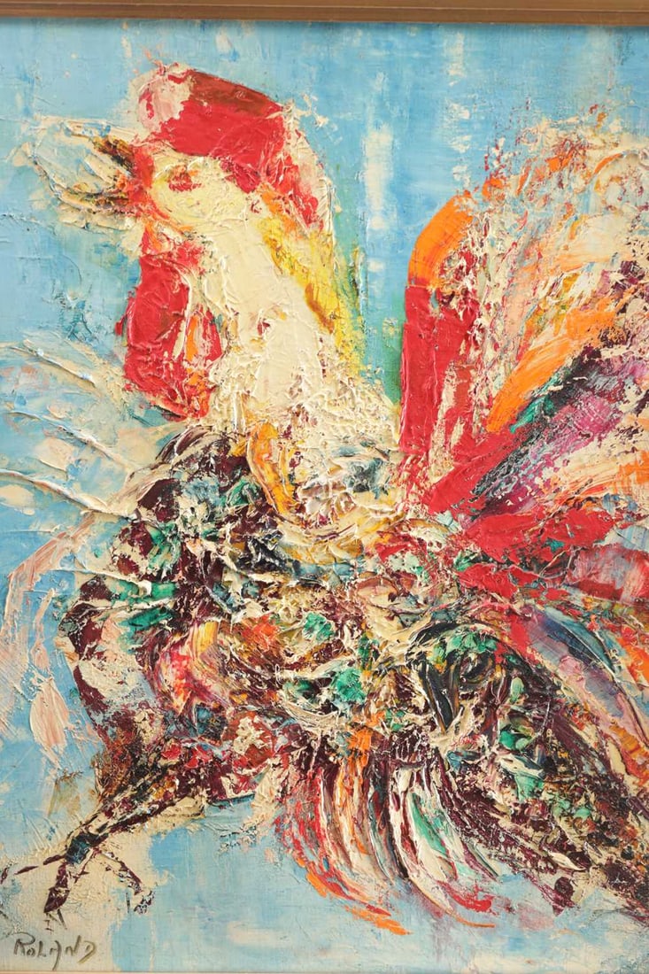 HENRY ROLAND (1919-2000) AN ABSTRACT OIL ON CANVAS - 2