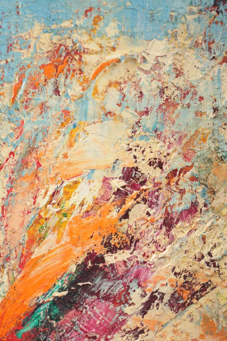 HENRY ROLAND (1919-2000) AN ABSTRACT OIL ON CANVAS - 4
