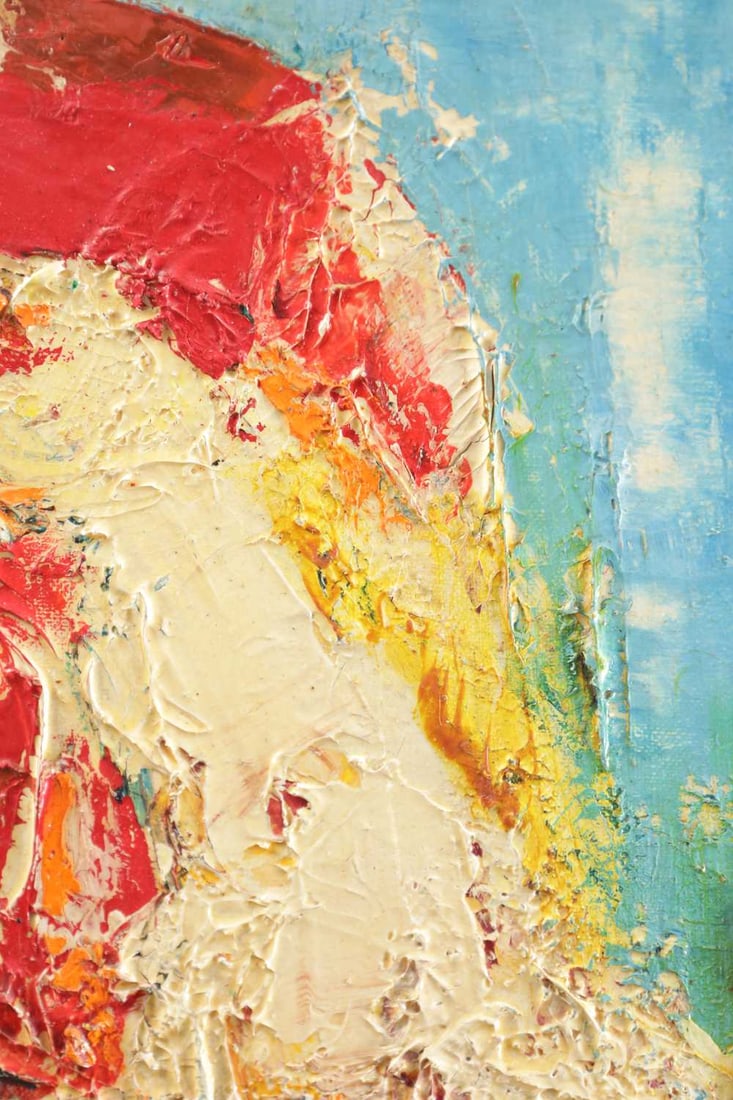 HENRY ROLAND (1919-2000) AN ABSTRACT OIL ON CANVAS - 5