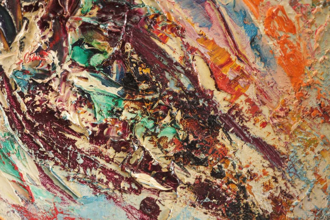 HENRY ROLAND (1919-2000) AN ABSTRACT OIL ON CANVAS - 7