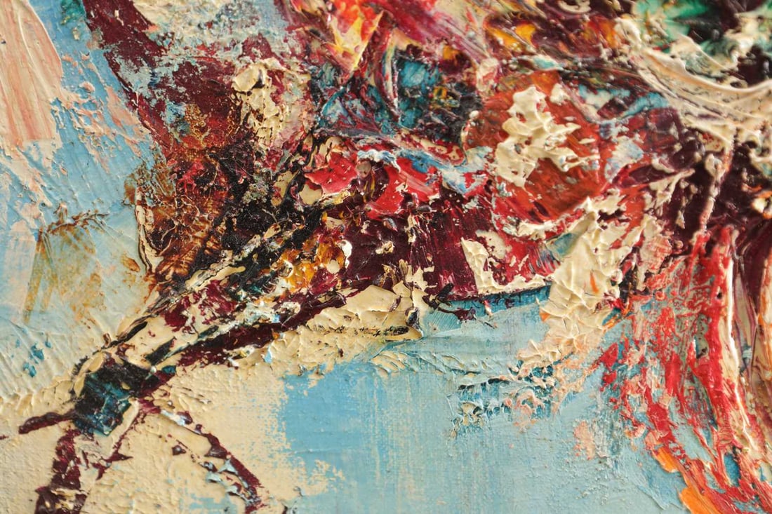 HENRY ROLAND (1919-2000) AN ABSTRACT OIL ON CANVAS - 8