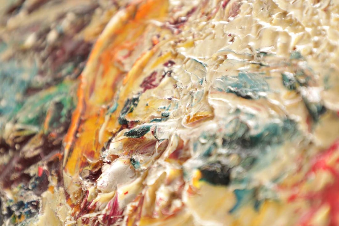 HENRY ROLAND (1919-2000) AN ABSTRACT OIL ON CANVAS - 9
